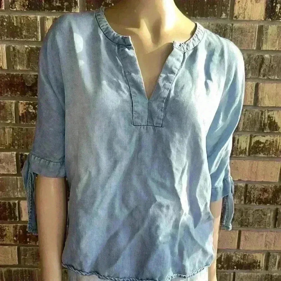 Velvet heart women's Mylee split- sleeve pullover blouse size M - Picture 2 of 6